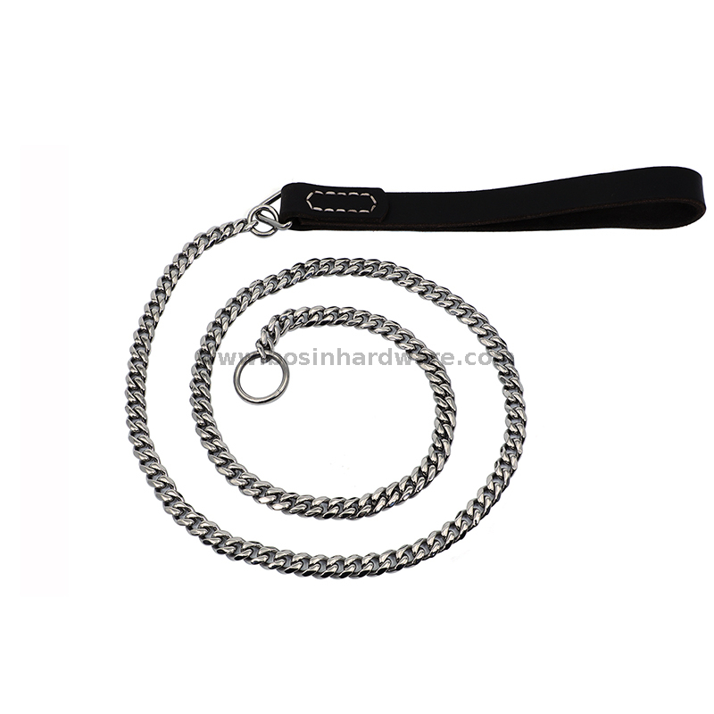 Extra Shiny Silver P Chain Stainless Steel Thick Pitbull Cuban Chain